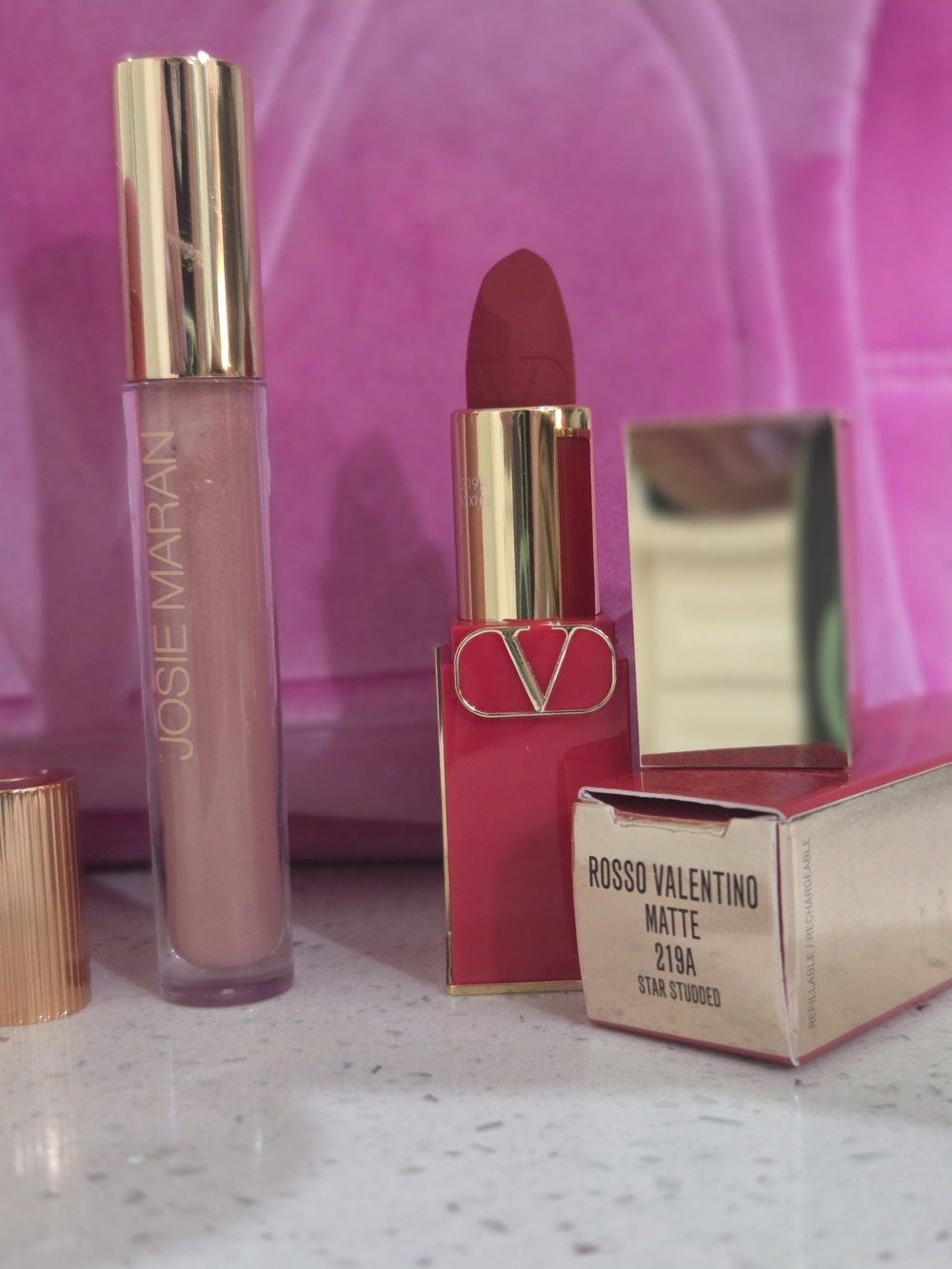 Valentino & & LANEIGE Berry Lip Sleeping Mask + Lipstick Set - Plus Cosmetic Bag - Picture 3 of 5